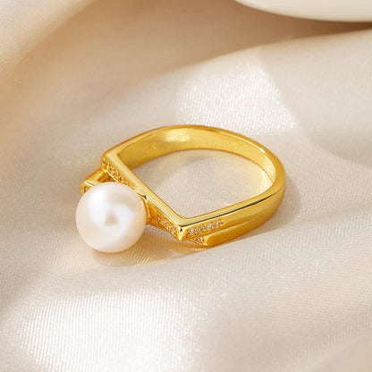 Freshwater Pearl Solitaire Ring RN1020