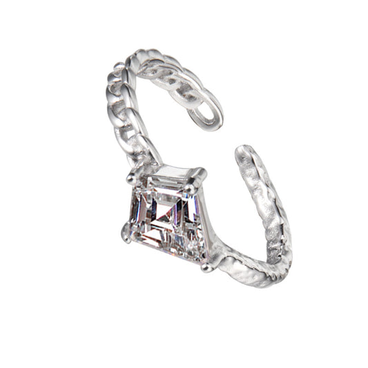 Solitaire Stone Chained Ring R1178