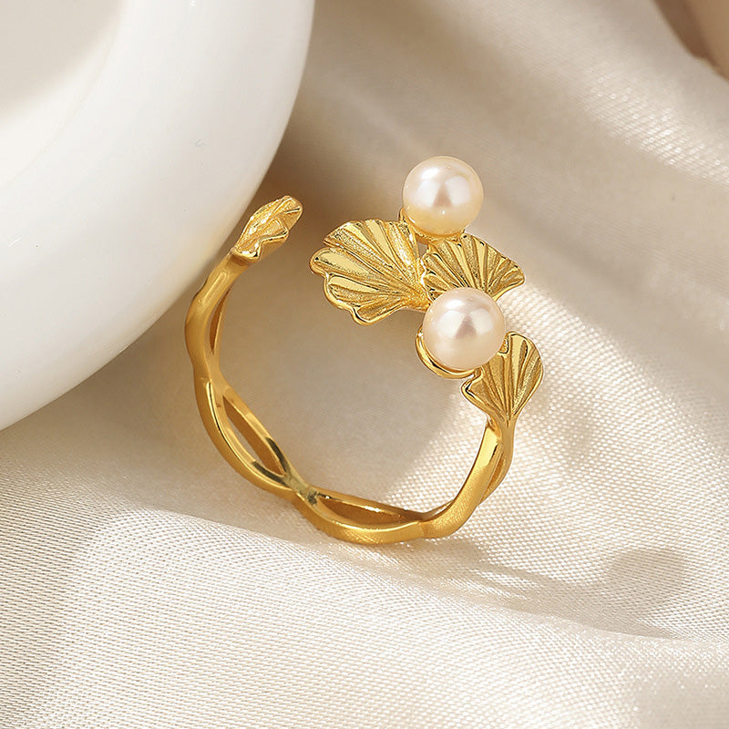 Freshwater Pearl Ginkgo Ring RN1000