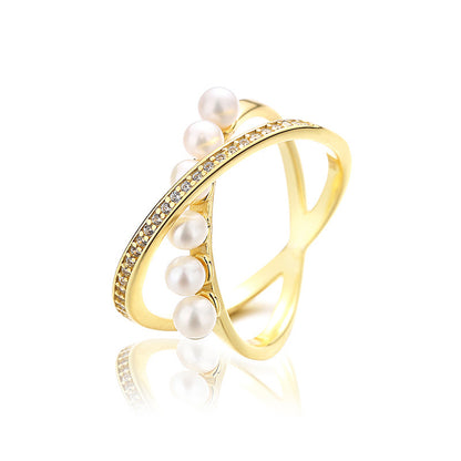 Freshwater Pearl Interlocking Ring RN1003