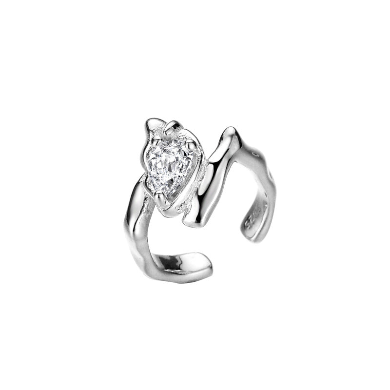 Solitaire CZ Ear Cuff E1150, 1 Piece