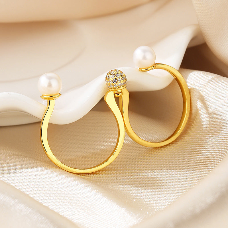 Freshwater Pearl 3 Balls Ring RN1009