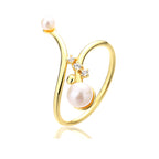 Freshwater Pearl Floral Ring RN1022