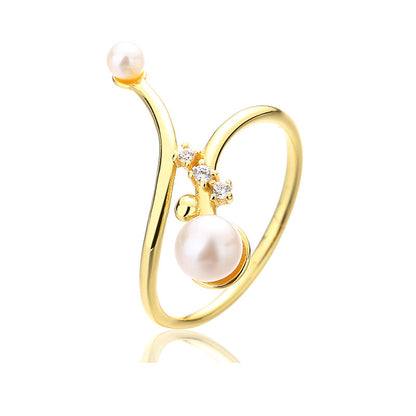 Freshwater Pearl Floral Ring RN1022
