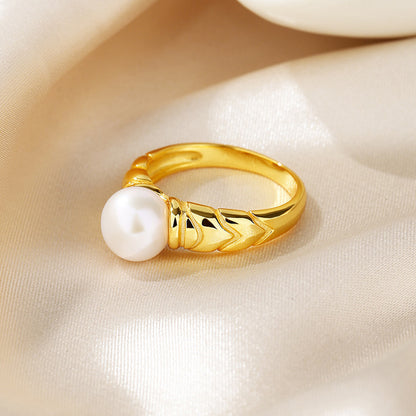 Freshwater Pearl Solitaire Ring RN1005