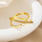 Freshwater Pearl Interlocking Ring RN1003