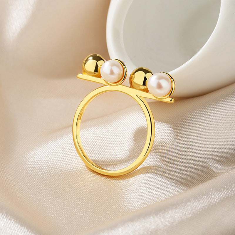 Freshwater Pearl Floral Ring RN1013