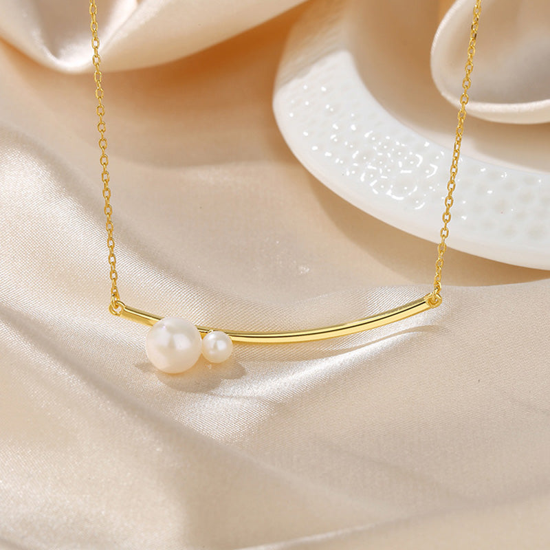 Freshwater Pearl Balls on Wire Necklace PN1004