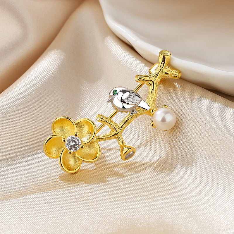 Freshwater Pearl Twig Floral Pendant Only PN1028