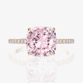 Kunzite Cushion Wedding Ring R0947