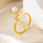Freshwater Pearl Floral Ring RN1022