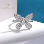 Paved Butterfly Cocktail Ring R1238