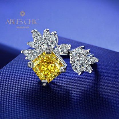 Marquise Flower Open Ring R1192