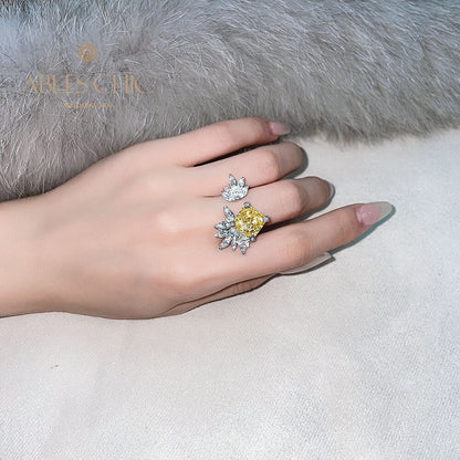 Marquise Flower Open Ring R1192