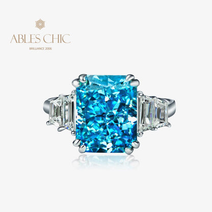 Bague de fiançailles aigue-marine R1346