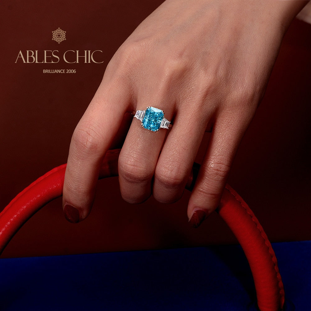 Bague de fiançailles aigue-marine R1346