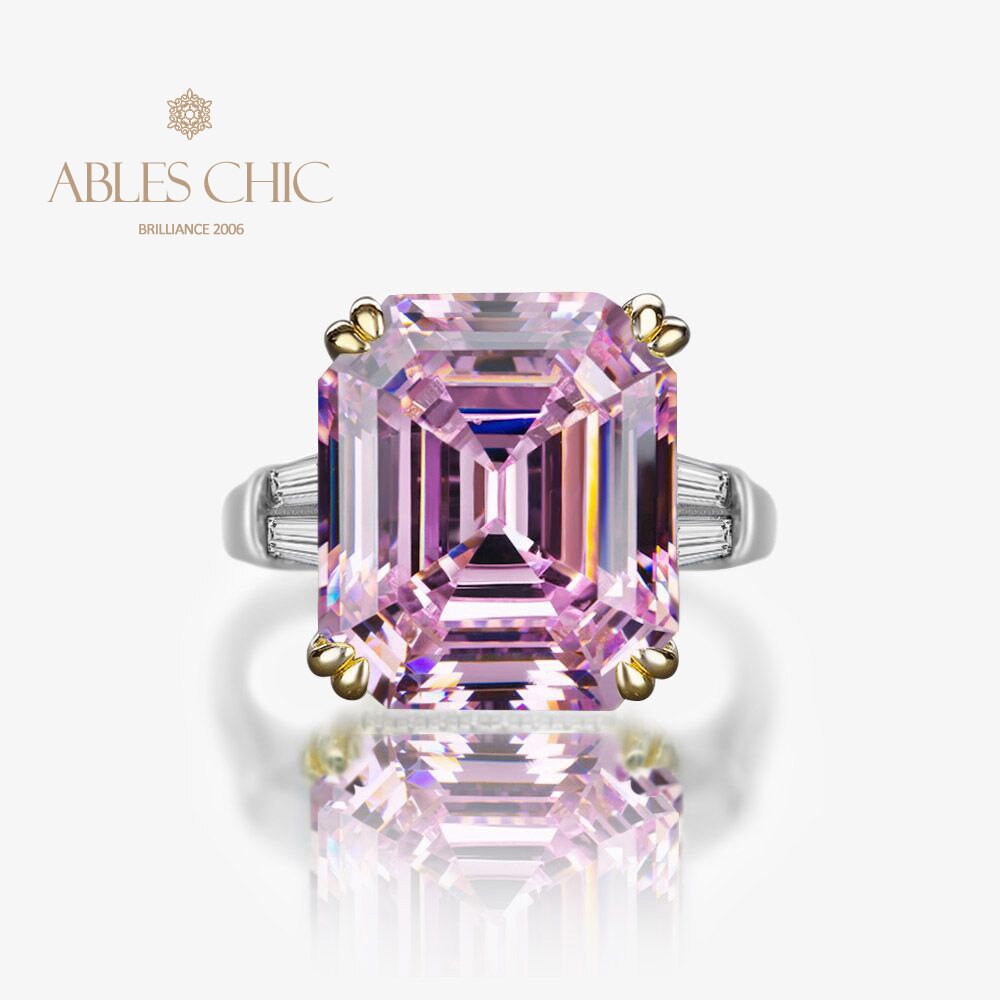 Asscher Amethyst Ring R0377