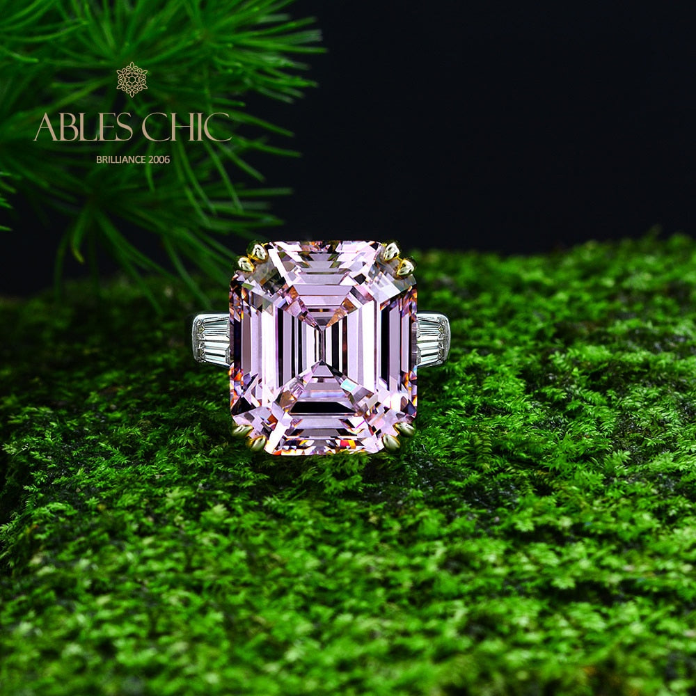 Asscher Amethyst Ring R0377