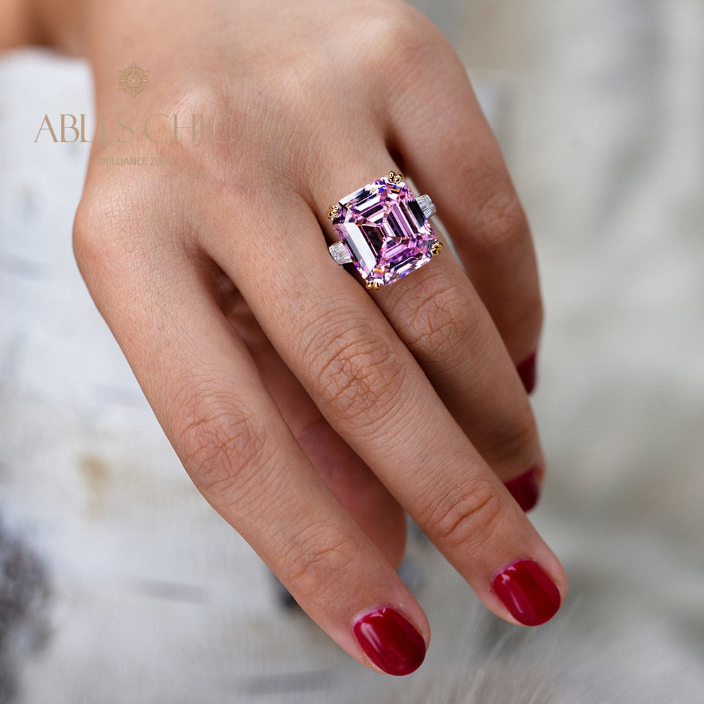 Asscher Amethyst Ring R0377