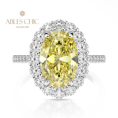 Oval Citrine Engagement Ring R1021