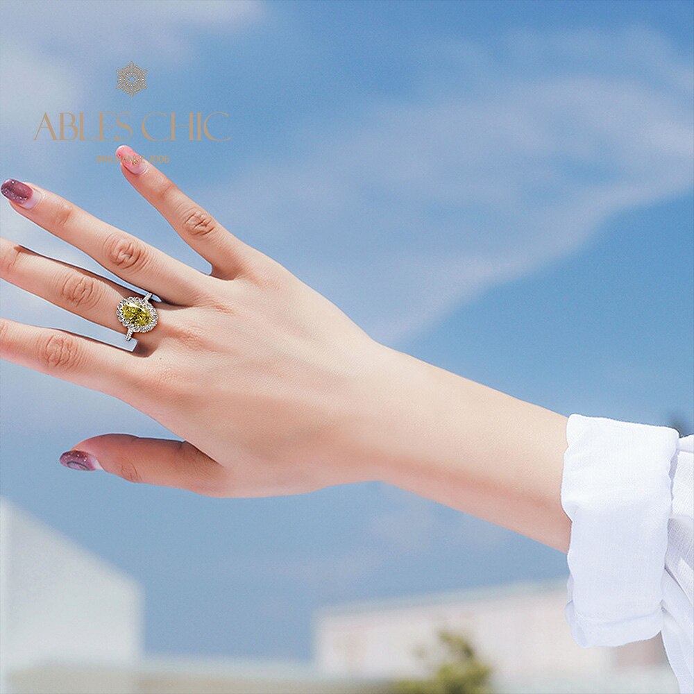 Oval Citrine Engagement Ring R1021