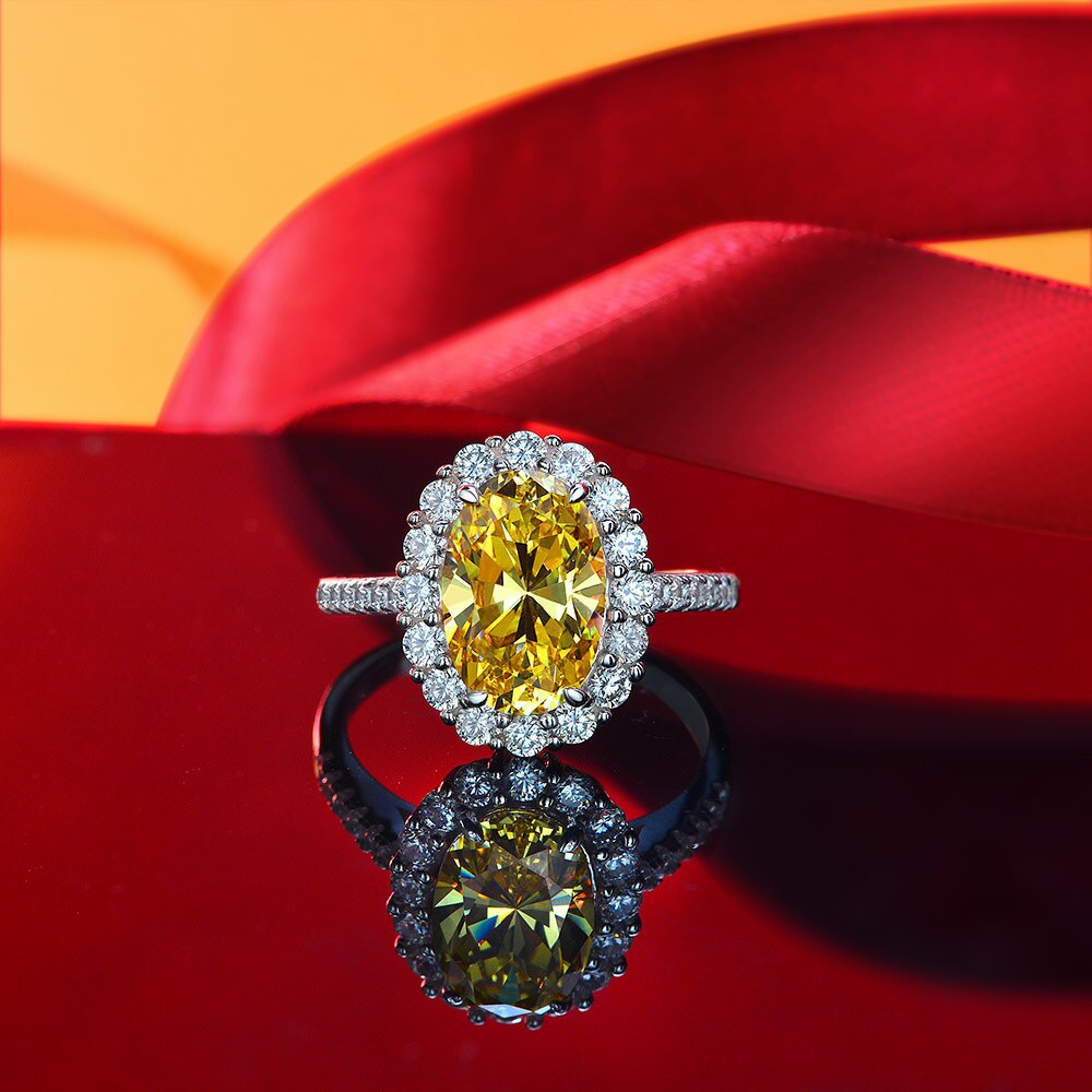 Oval Citrine Engagement Ring R1021