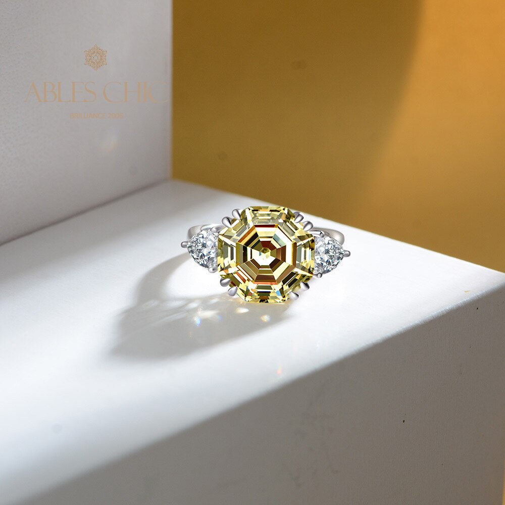 Octagon Tanzanite Wedding Ring R0324