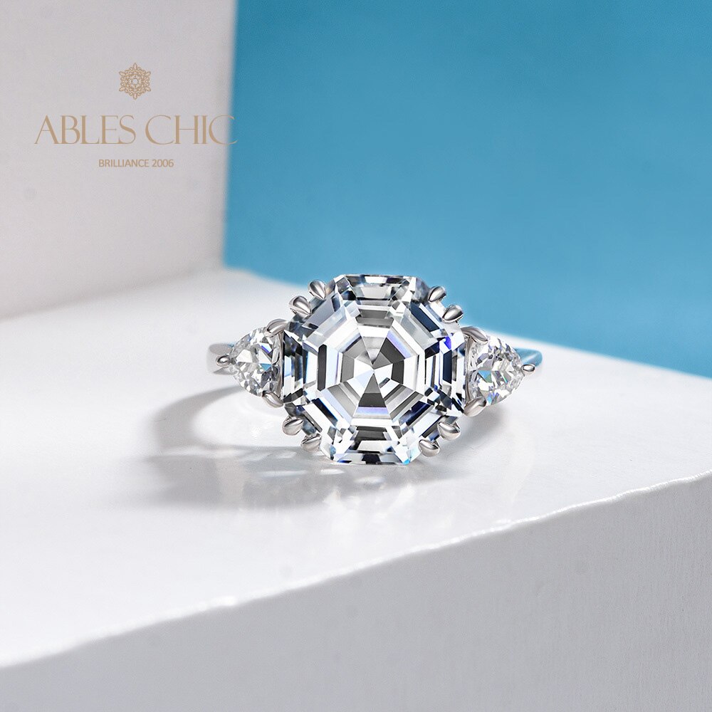 Octagon Tanzanite Wedding Ring R0324