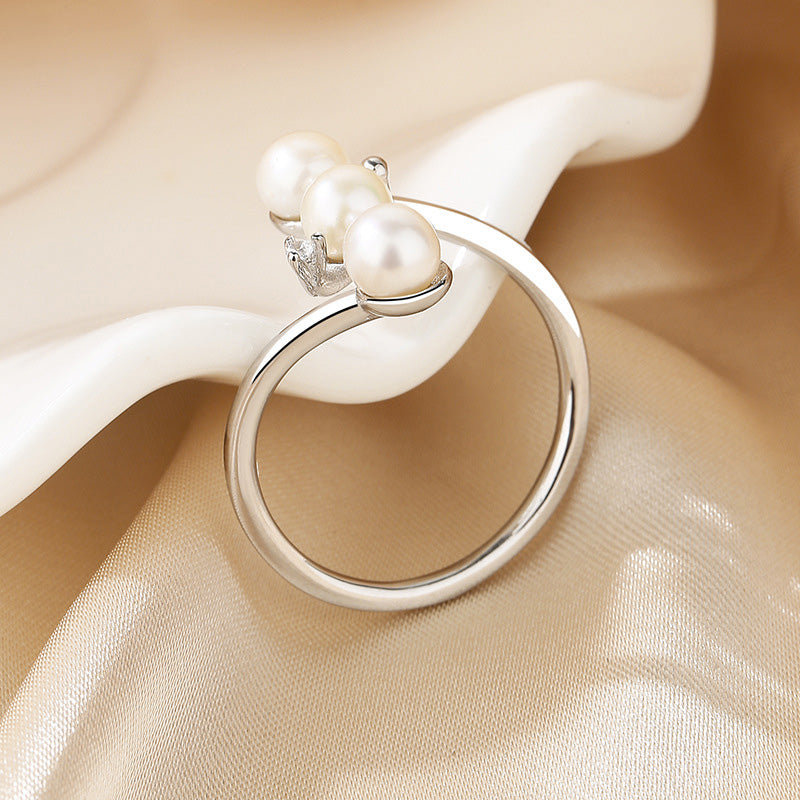 Freshwater Pearl 3 Bead Ring RN1008