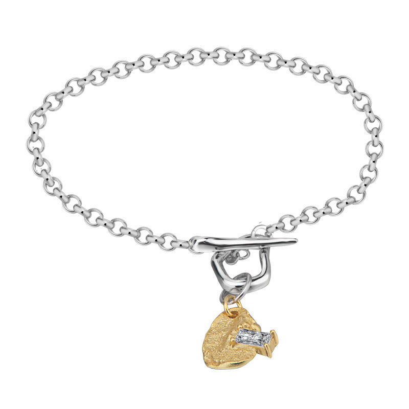 Irregular T-bar Textured Bracelet B1033