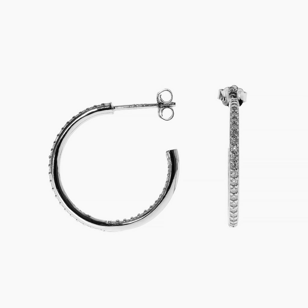 Inside-Out Moissanite Hoops