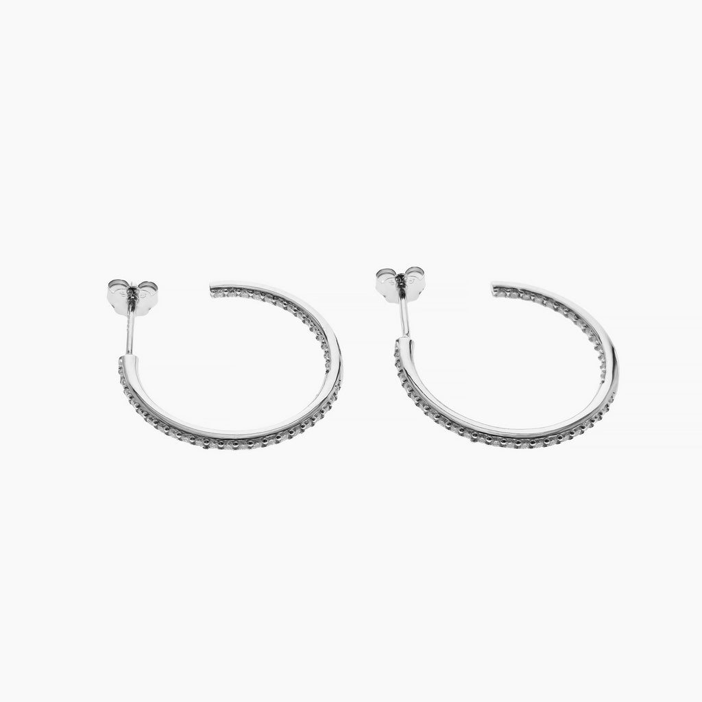 Inside-Out Moissanite Hoops