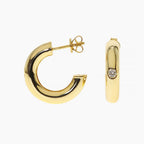 Open C Moissanite Hoops