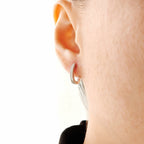 Modern Silhouette Moissanite Hoops