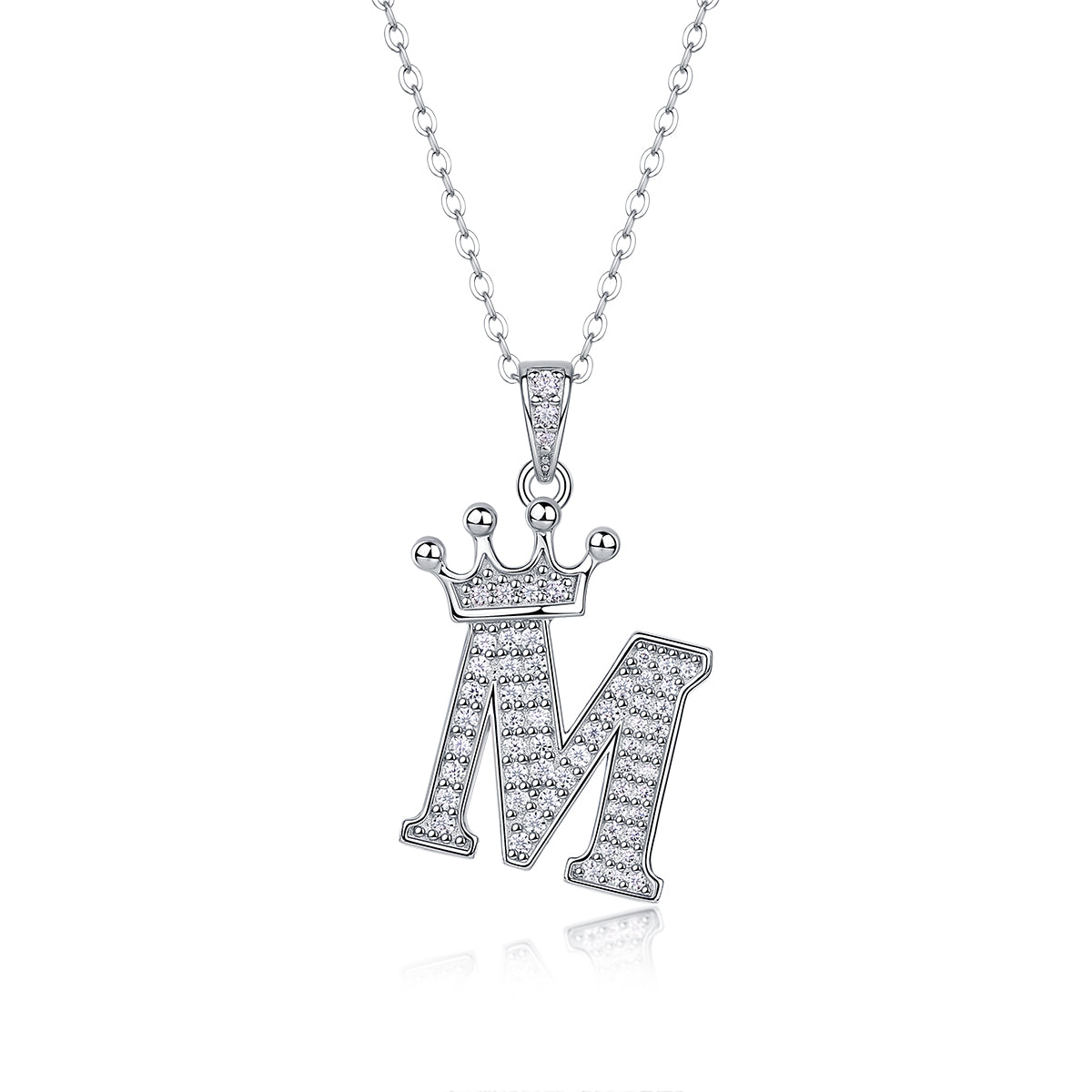 Crown Initials Pendant