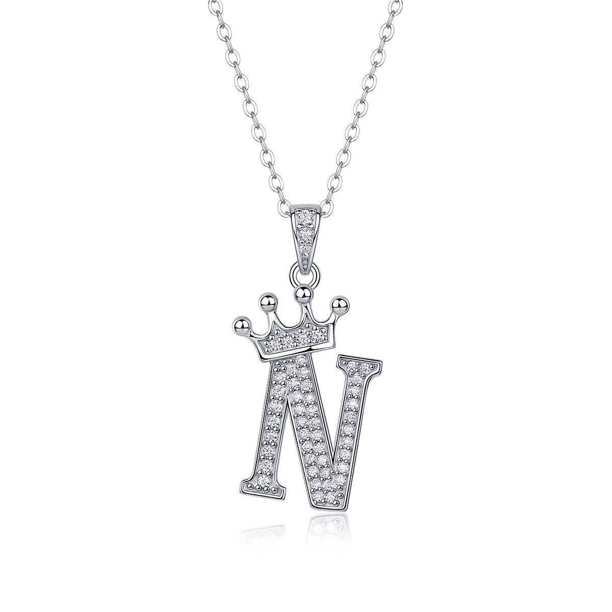 Crown Initials Pendant