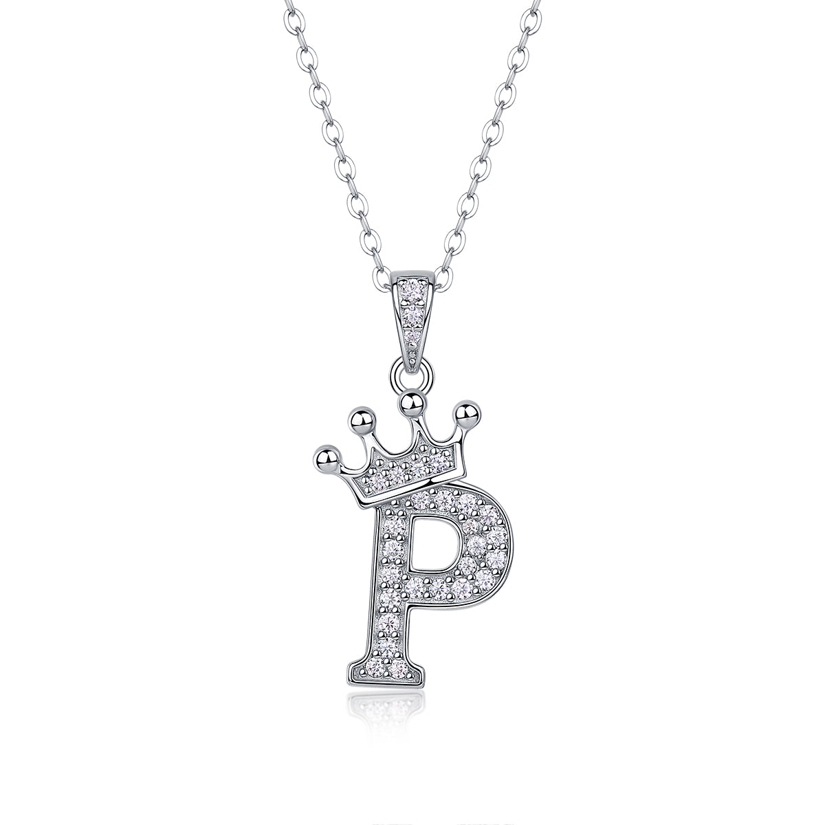 Crown Initials Pendant