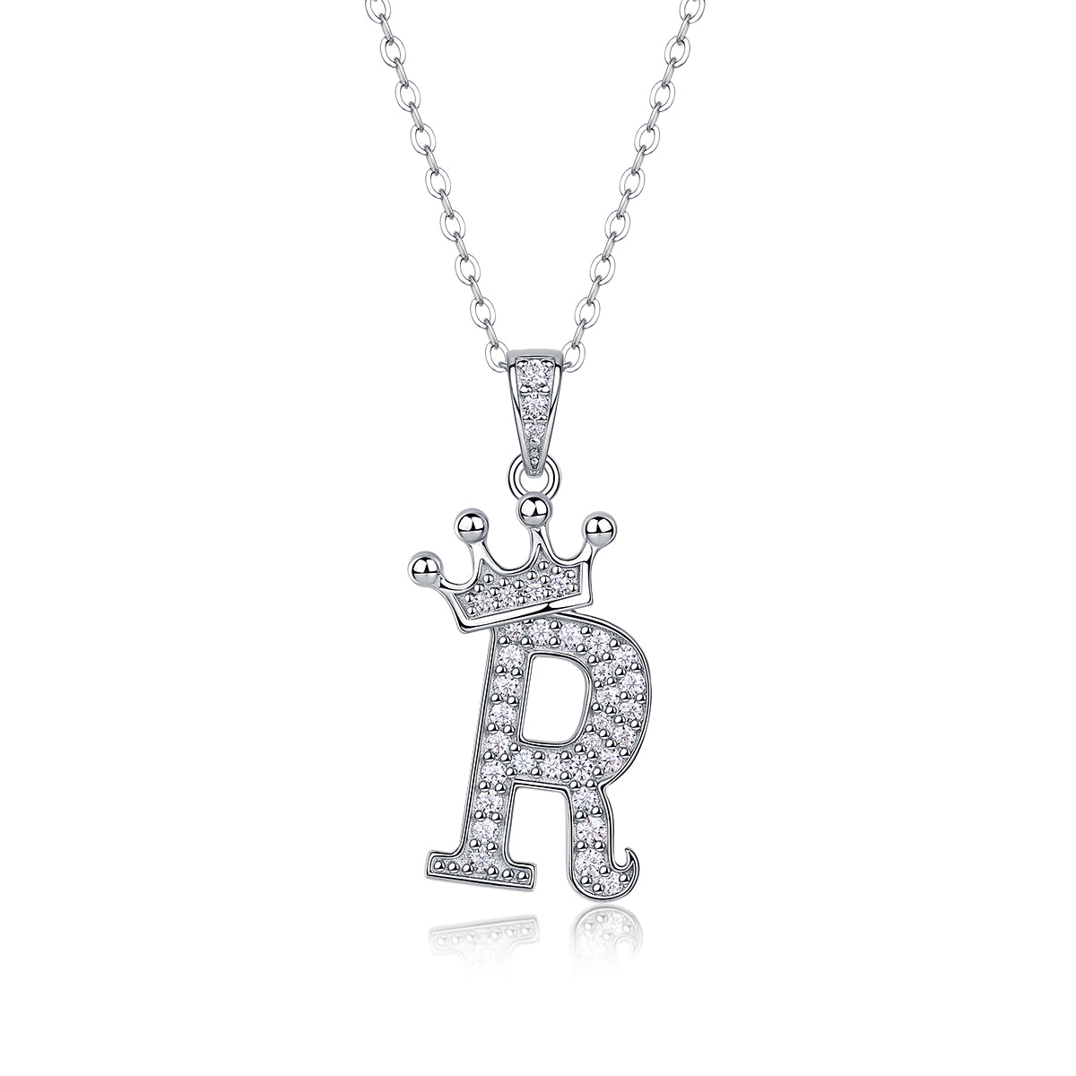 Crown Initials Pendant