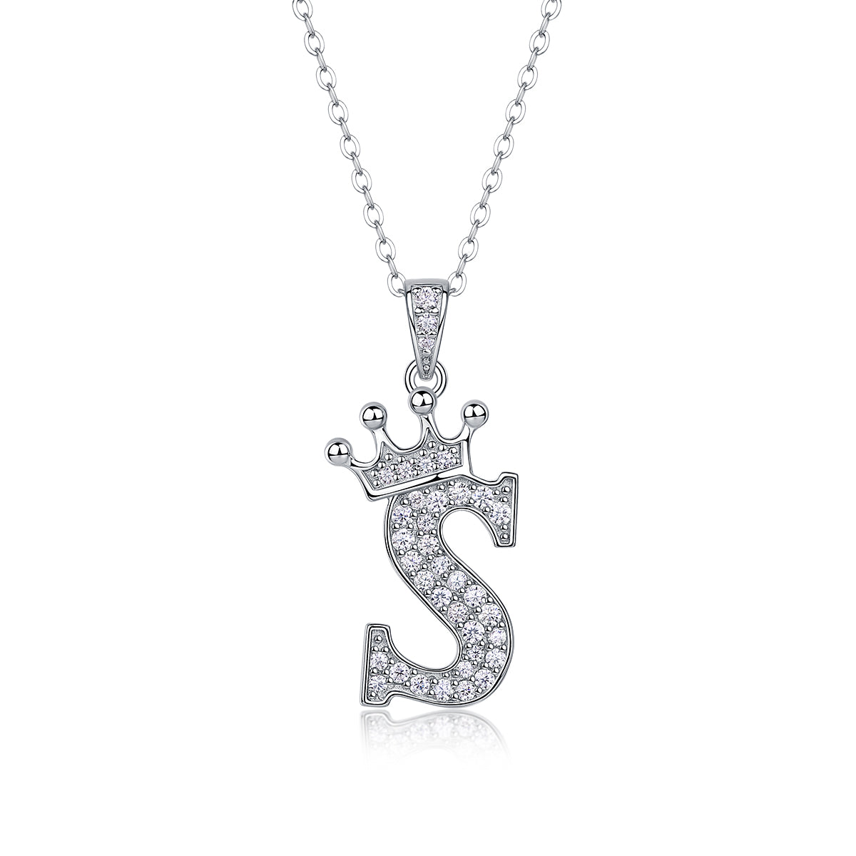 Crown Initials Pendant