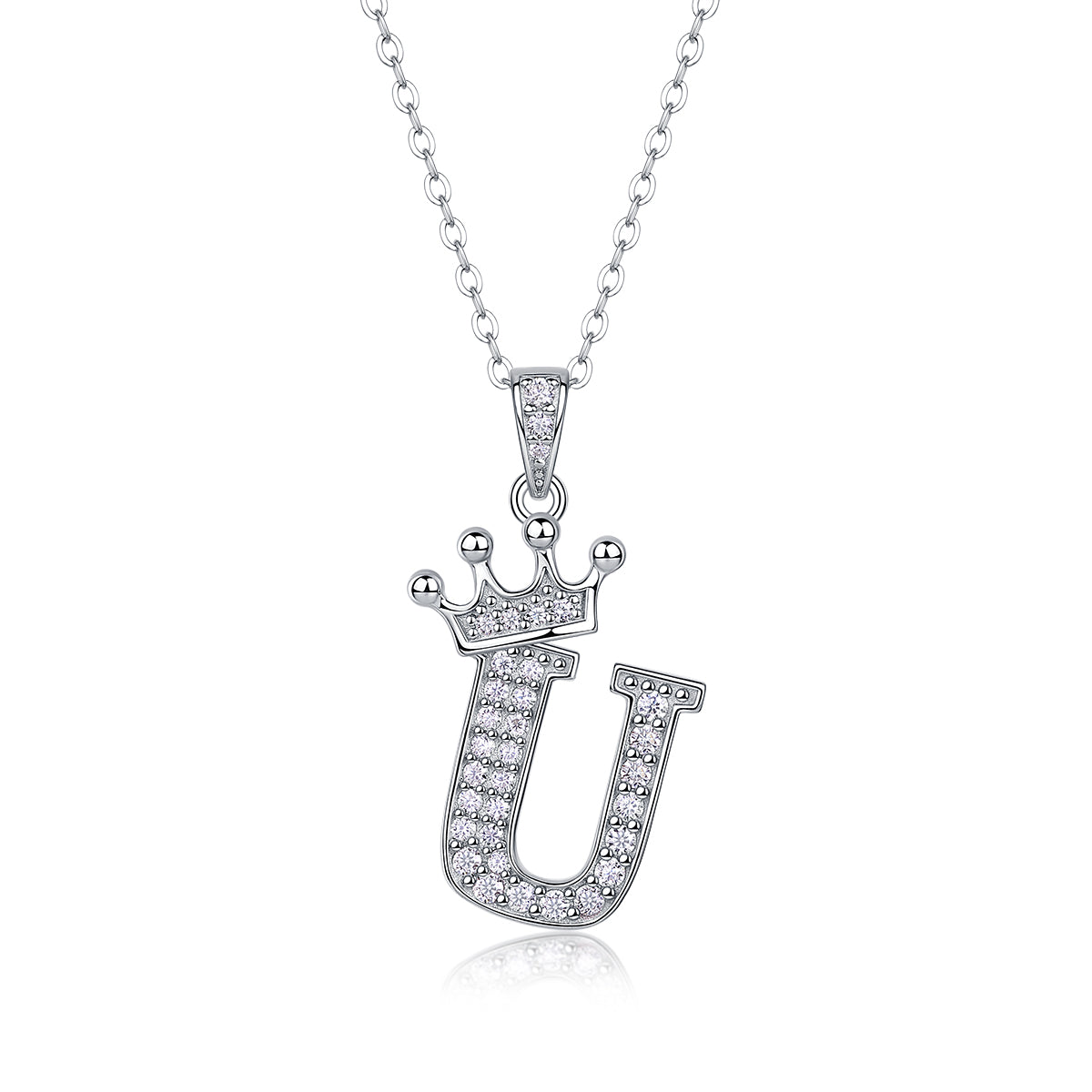 Crown Initials Pendant