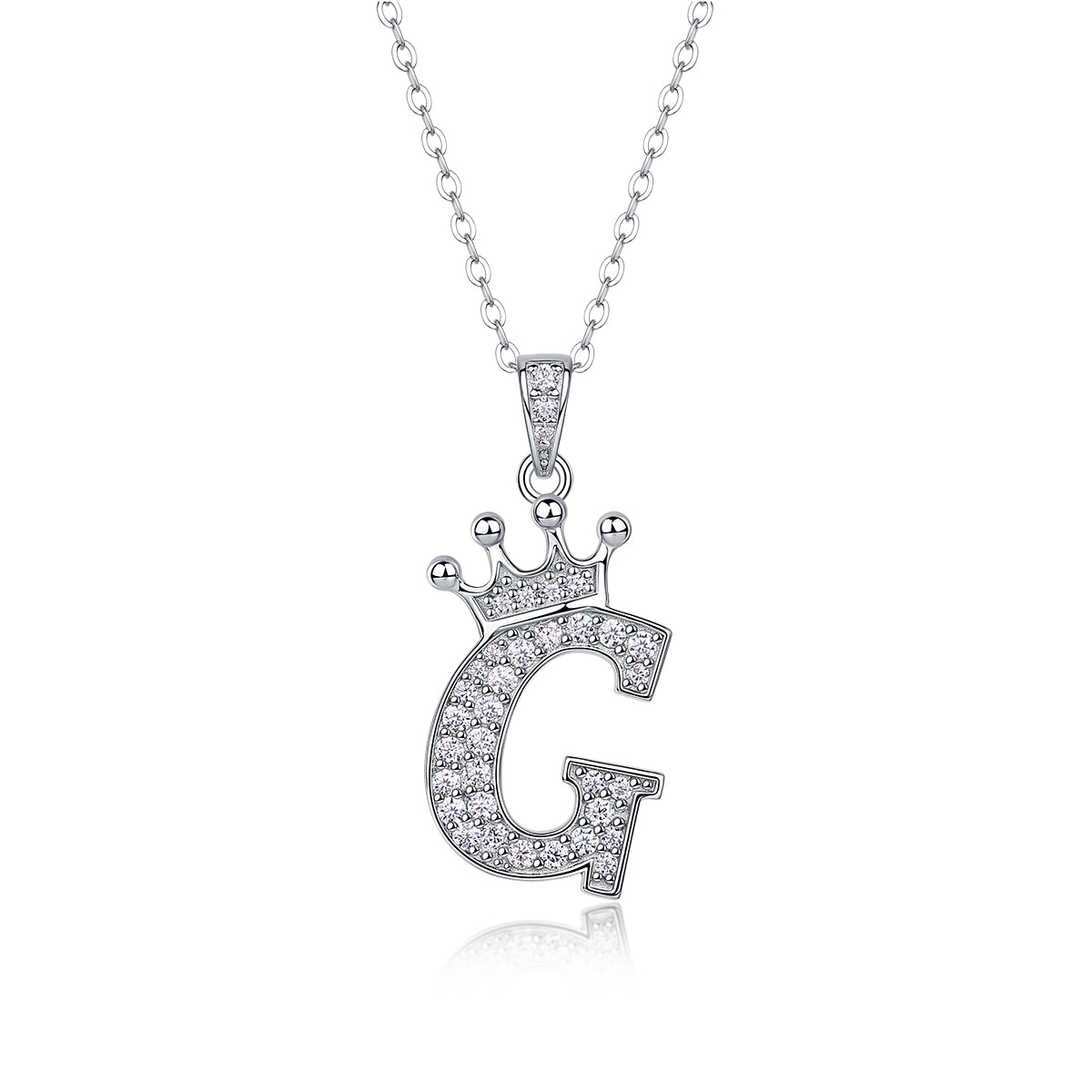 Crown Initials Pendant