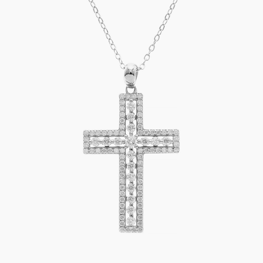 Moissanite Cross Pendant
