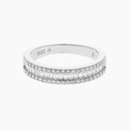 Mixed-Cut Moissanite Band