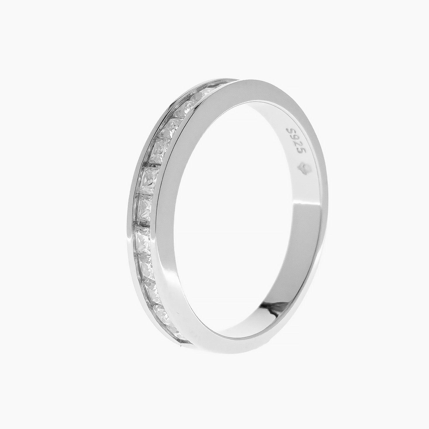 Princess-Cut Moissanite Band