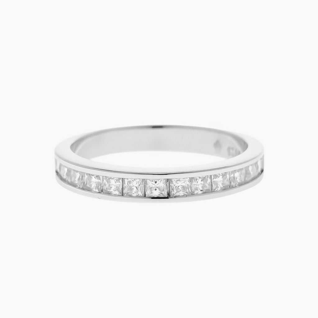 Princess-Cut Moissanite Band