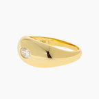 Solitaire Moissanite Dome Ring