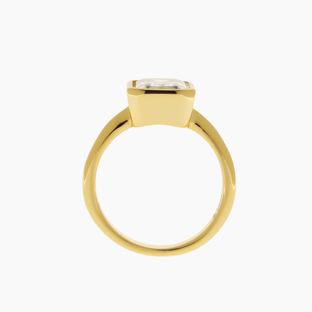 Emerald-Cut Moissanite Ring