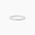 Round Stone Scalloped Eternity Ring