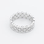 Mosaic Moissanite Layered Band