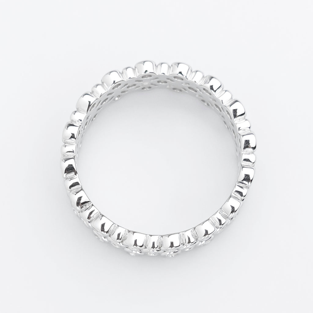 Mosaic Moissanite Layered Band